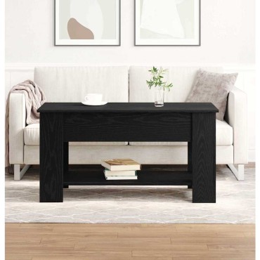 vidaXL Τραπεζάκι σαλονιού Μαύρη Οξυά 101x49x52cm 1 τεμ.