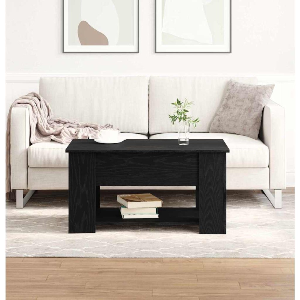 vidaXL Τραπεζάκι σαλονιού Μαύρη Οξυά 79x49x41cm 1 τεμ.