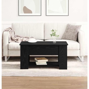 vidaXL Τραπεζάκι σαλονιού Μαύρη Οξυά 79x49x41cm 1 τεμ.