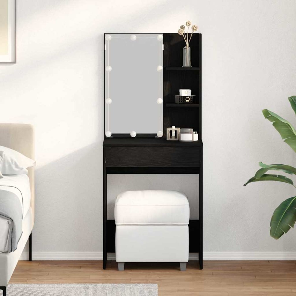 vidaXL Τραπέζι περιποίησης Μαύρη Οξυά 60x40x140cm