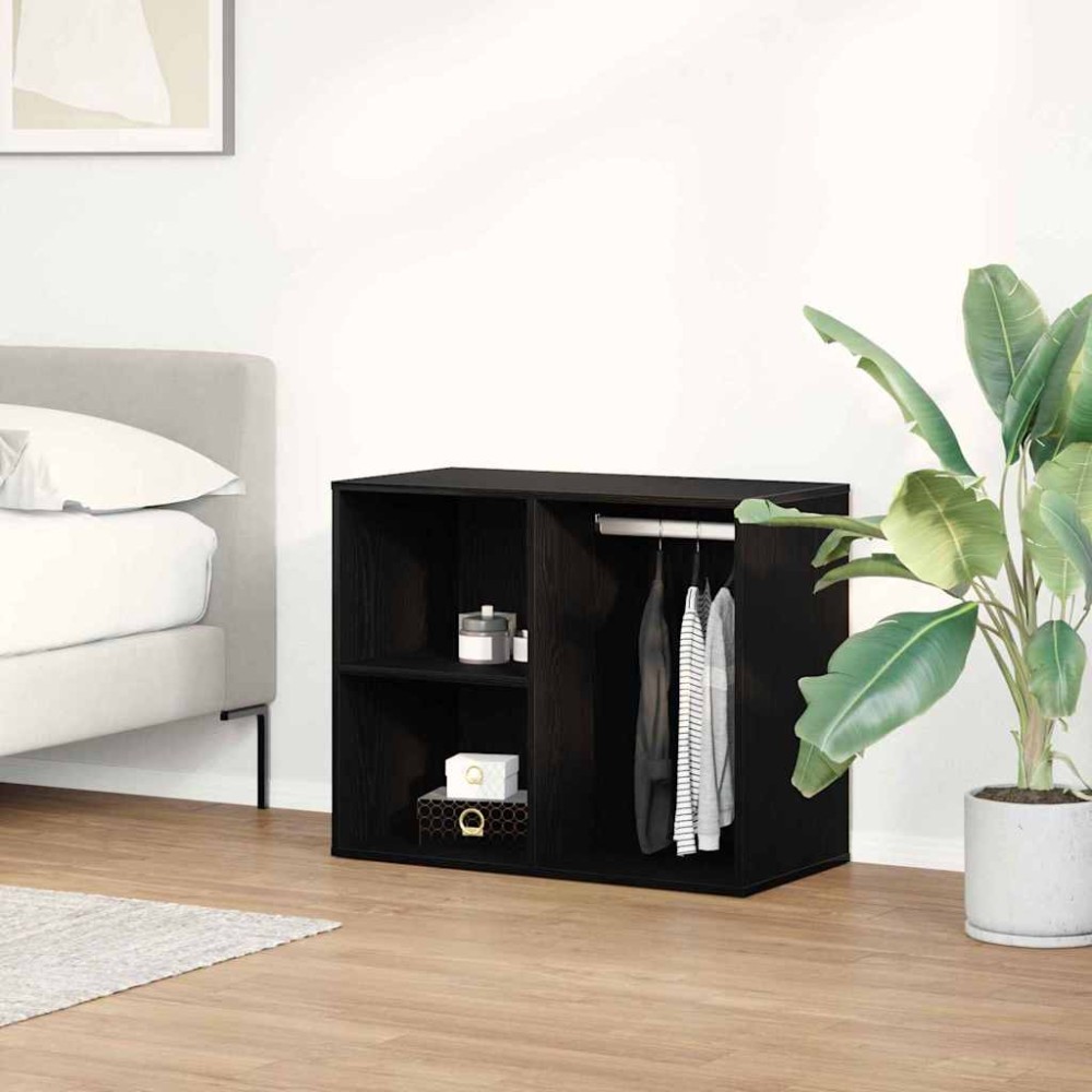 vidaXL Καλλυντικό Ντουλάπι με ράφι Μαύρη Οξυά 80x40x65cm 1 τεμ.