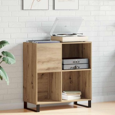 vidaXL Ντουλάπι δίσκων βινυλίου artisan δρυς 84,5x38x89 εκ 1 τεμ.