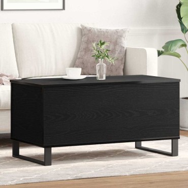 vidaXL Τραπεζάκι σαλονιού Μαύρη Οξυά 90x44,5x45cm 1 τεμ.