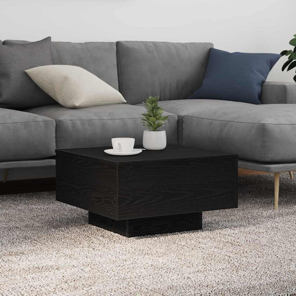 vidaXL Μαύρη Δρυς 55x55x31cm Επεξεργασμένο Ξύλο