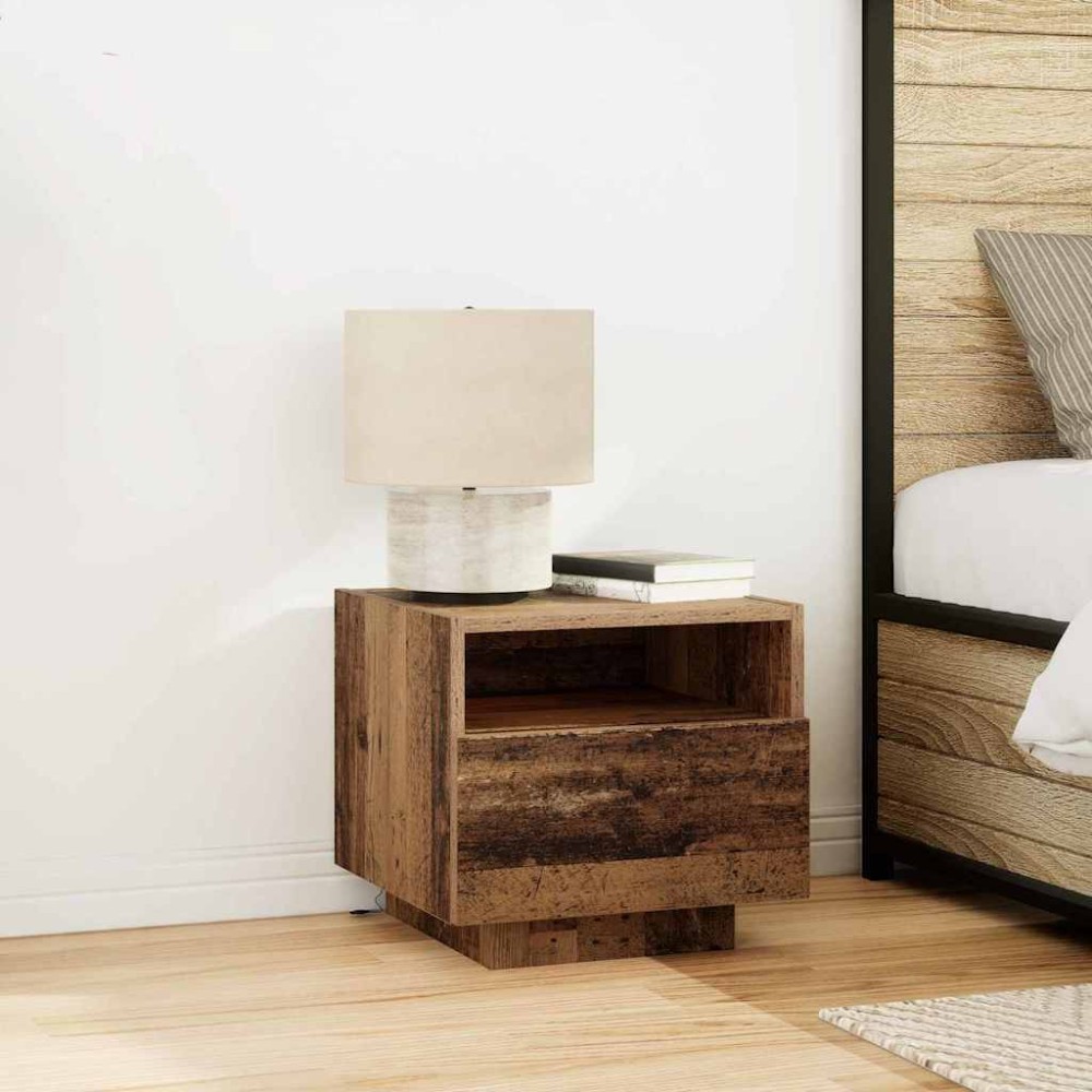 vidaXL Κομοδίνο 2 τεμ. Παλιό ξύλο 40x39x37cm Επεξεργασμένο Ξύλο