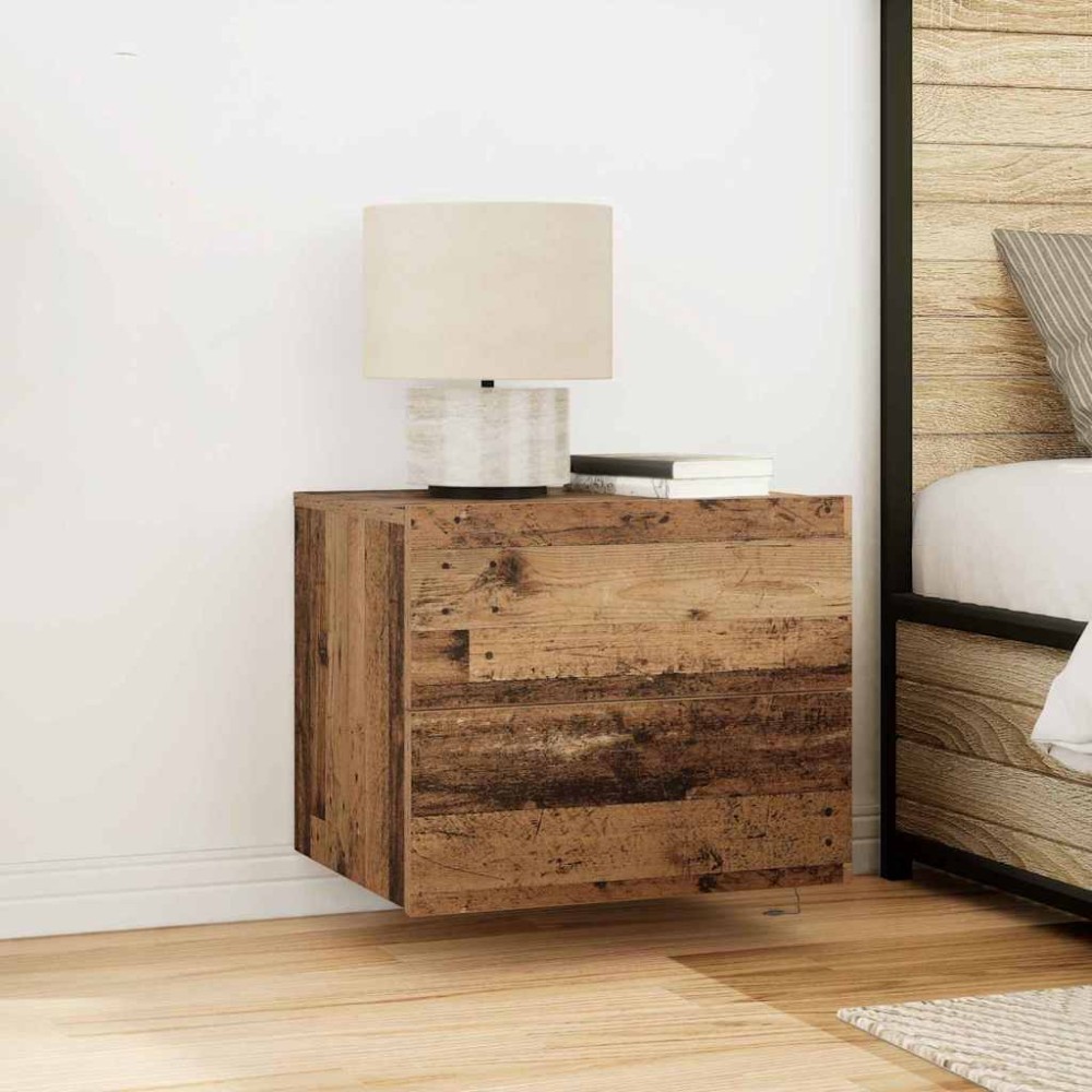 vidaXL Κομοδίνο Παλιό ξύλο 50x39x41cm Επεξεργασμένο Ξύλο 1 τεμ.