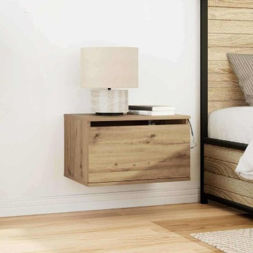 vidaXL Τοίχου κομοδίνο Artisan Oak 50x36x30cm Επεξεργασμένο Ξύλο 1 τεμ.
