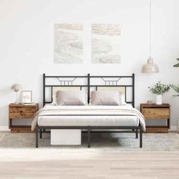 vidaXL Κομοδίνο 2 τεμ. Παλιό ξύλο 45x34x44cm Επεξεργασμένο Ξύλο