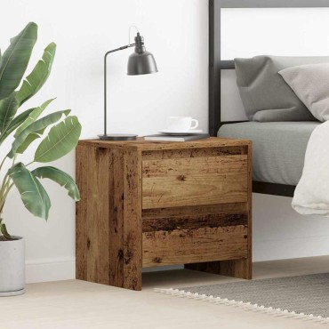 vidaXL Κομοδίνο Παλιό ξύλο 45x34x44,5cm Επεξεργασμένο Ξύλο 1 τεμ.