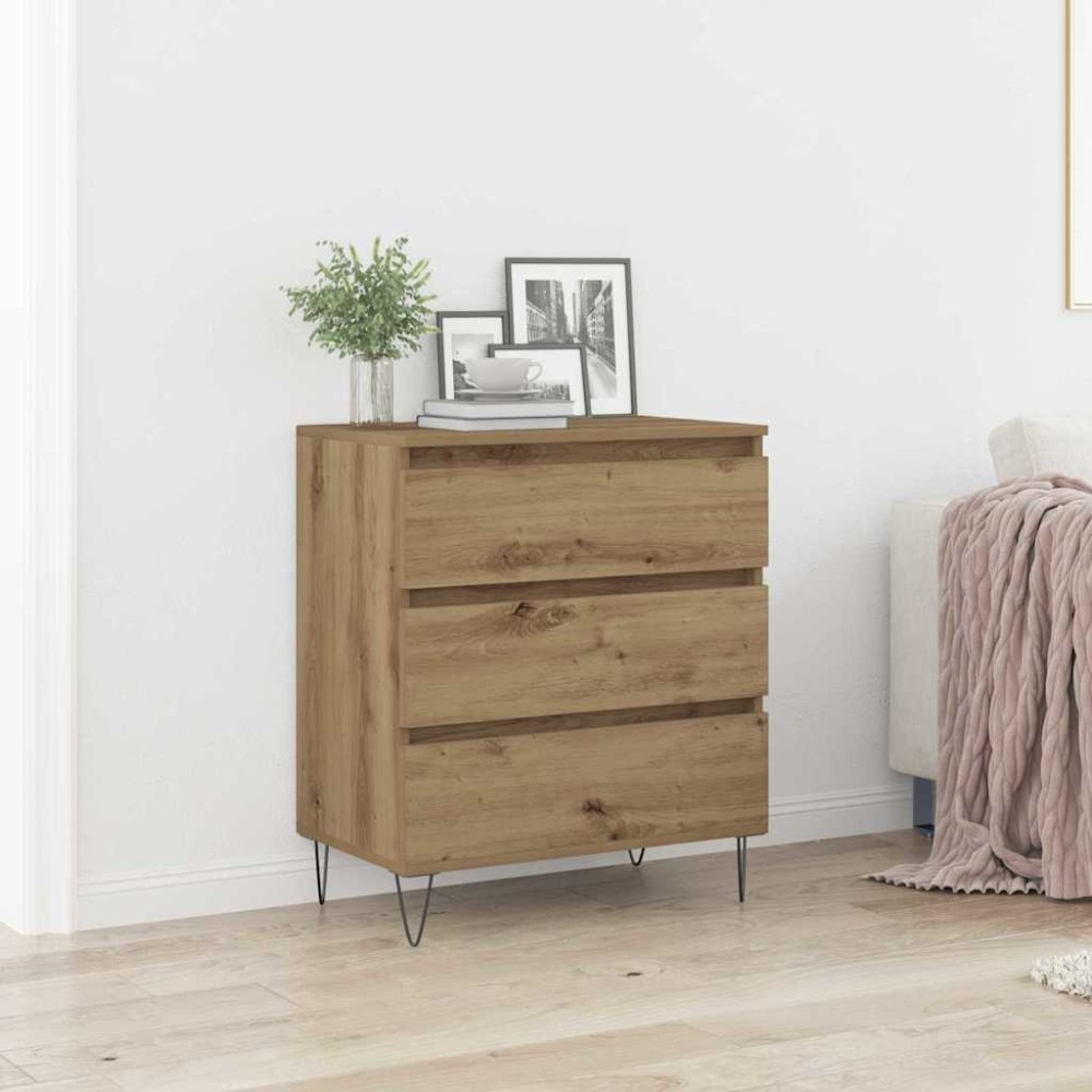 vidaXL Πλαϊνό γραφείο Artisan Oak 60x35x70cm Επεξεργασμένο Ξύλο 1 τεμ.