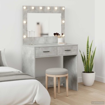 vidaXL Τραπέζι περιποίησης Σκυρόδεμα Γκρι 78,5x41x135 εκ