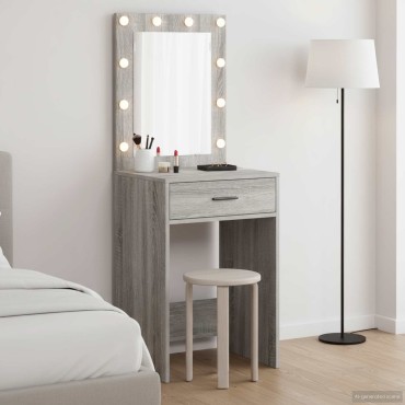 vidaXL Τραπέζι περιποίησης Γκρίζο Σονομα 50x41x135 εκ