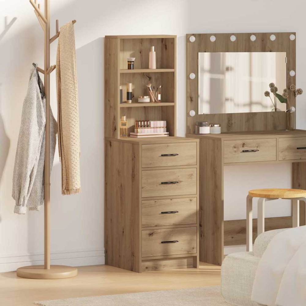 vidaXL Highboard artisan δρυς 40x41x135cm Επεξεργασμένο Ξύλο 1 τεμ.
