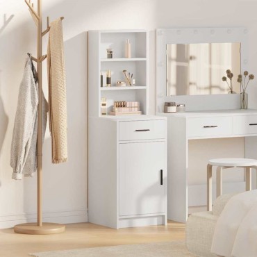 vidaXL Highboard Λευκό 41x40x135cm Επεξεργασμένο Ξύλο 1 τεμ.