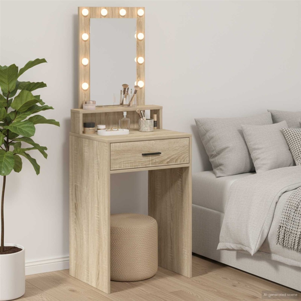 vidaXL Τραπέζι περιποίησης Δρύς Sonoma 50x41x135 εκ