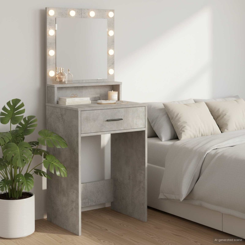 vidaXL Τραπέζι περιποίησης Σκυρόδεμα Γκρι 50x41x135 εκ