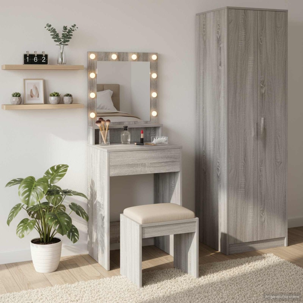 vidaXL Τραπέζι περιποίησης Γκρίζο Σονομα 50x41x135 εκ