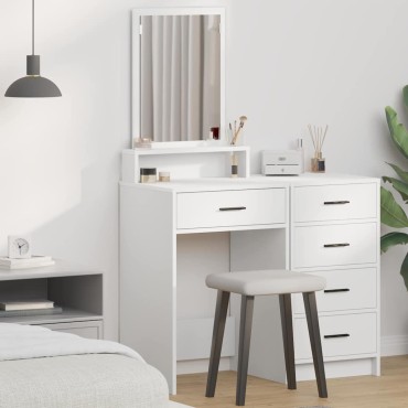 vidaXL Τραπέζι περιποίησης Λευκό 50x41x140cm Επεξεργασμένο Ξύλο