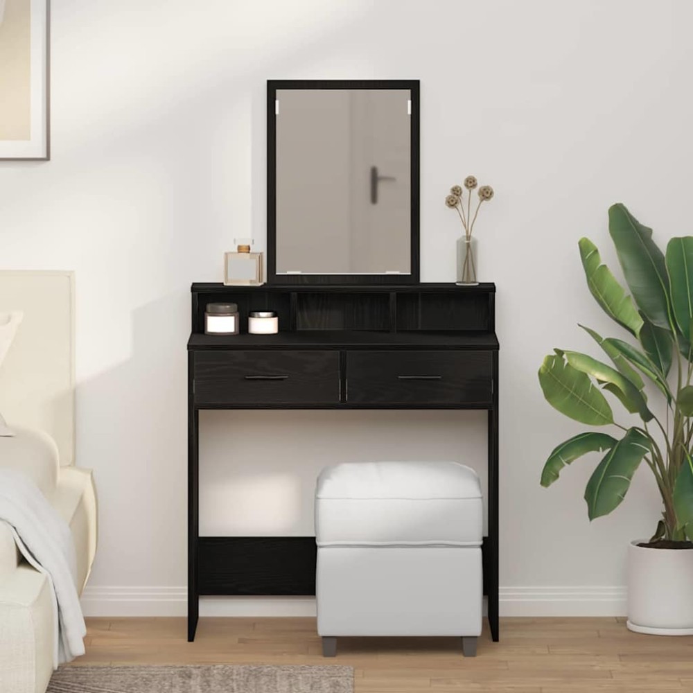 vidaXL Τραπέζι περιποίησης Μαύρη Οξυά 79x41x140cm
