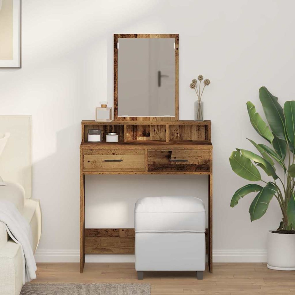 vidaXL Τραπέζι περιποίησης Παλιό ξύλο 79x41x140cm
