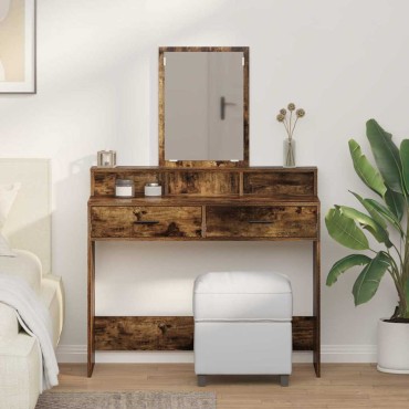 vidaXL Τραπέζι περιποίησης Καπνιστό Δρύς 100x41x140cm