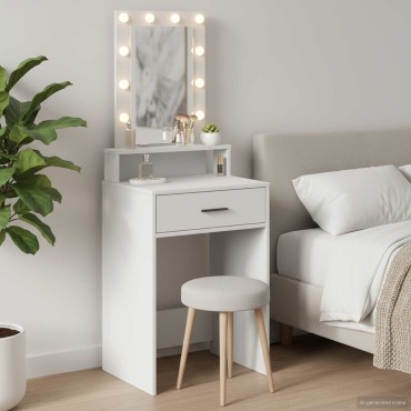 vidaXL Τραπέζι περιποίησης Λευκό 50x41x140cm Επεξεργασμένο Ξύλο