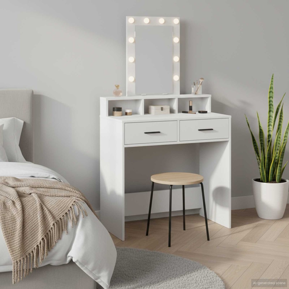 vidaXL Τραπέζι περιποίησης Λευκό 79x41x140cm Επεξεργασμένο Ξύλο