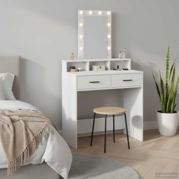 vidaXL Τραπέζι περιποίησης Λευκό 79x41x140cm Επεξεργασμένο Ξύλο