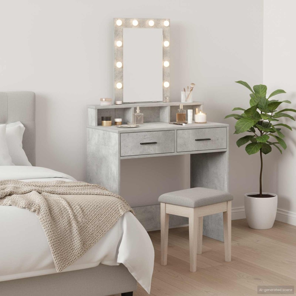 vidaXL Τραπέζι περιποίησης Γκρι 79x41x140cm Επεξεργασμένο Ξύλο