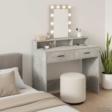 vidaXL Τραπέζι περιποίησης Γκρι 100x41x140cm Επεξεργασμένο Ξύλο