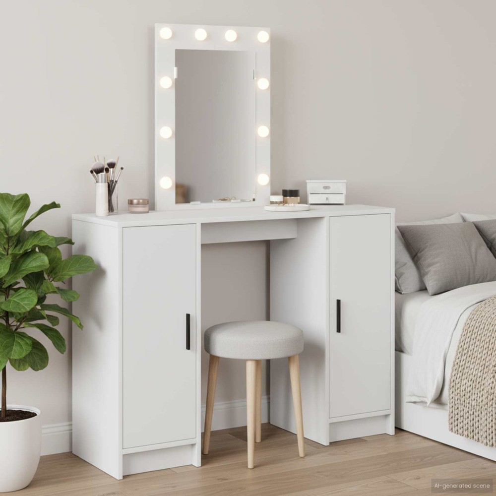 vidaXL Τραπέζι περιποίησης Λευκό 102x33x135cm Επεξεργασμένο Ξύλο