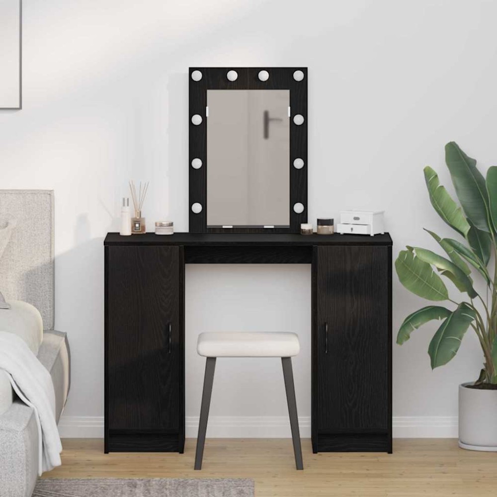 vidaXL Τραπέζι περιποίησης Μαύρο 102x33x135cm Επεξεργασμένο Ξύλο