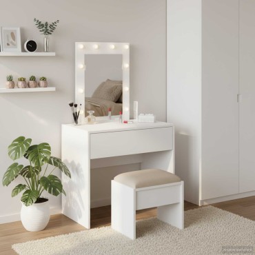 vidaXL Τραπέζι περιποίησης Λευκό 60x40x70cm Επεξεργασμένο Ξύλο
