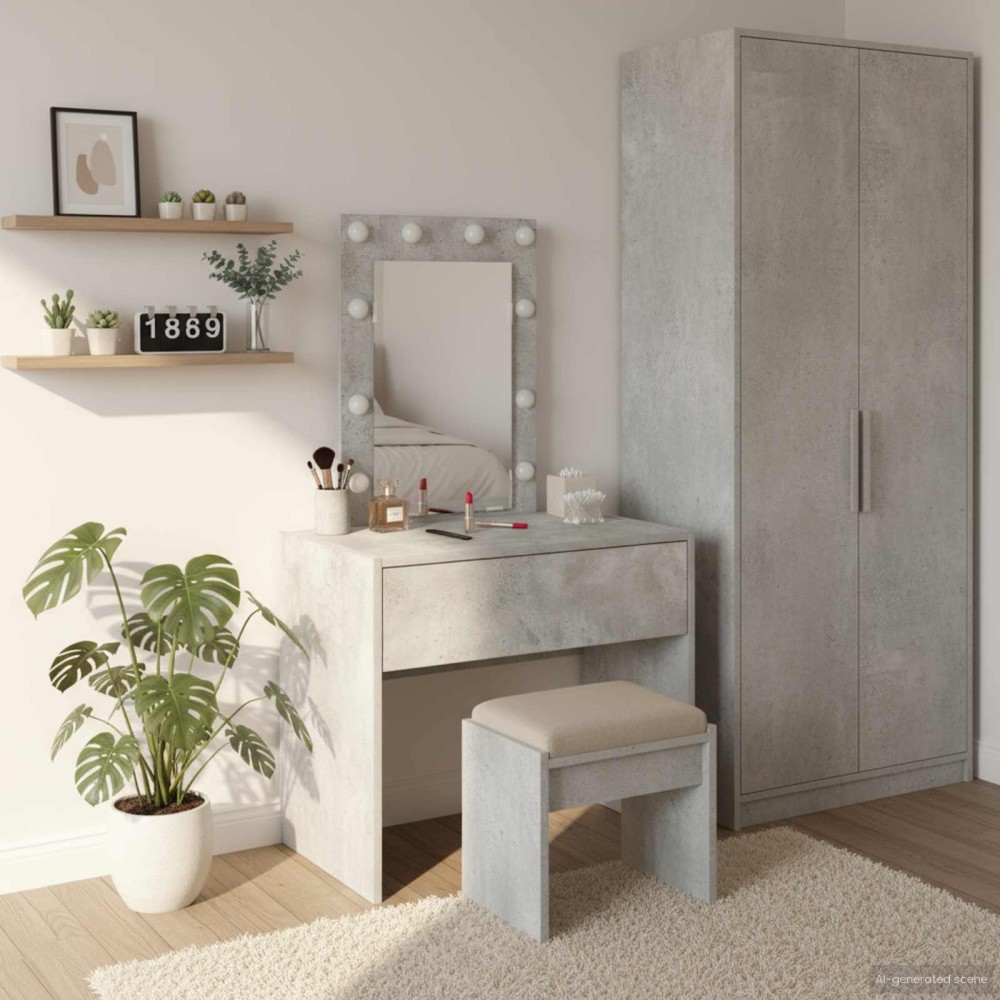 vidaXL Τραπέζι περιποίησης Γκρι 60x40x70cm Επεξεργασμένο Ξύλο