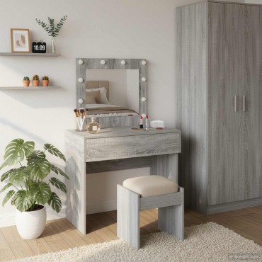 vidaXL Τραπέζι περιποίησης Γκρι 83x40x70cm Επεξεργασμένο Ξύλο
