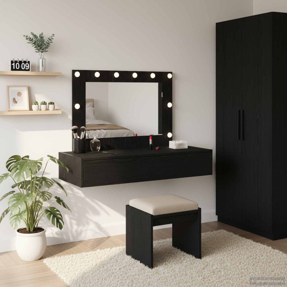 vidaXL Τραπέζι περιποίησης Μαύρο 100x40x70cm Επεξεργασμένο Ξύλο