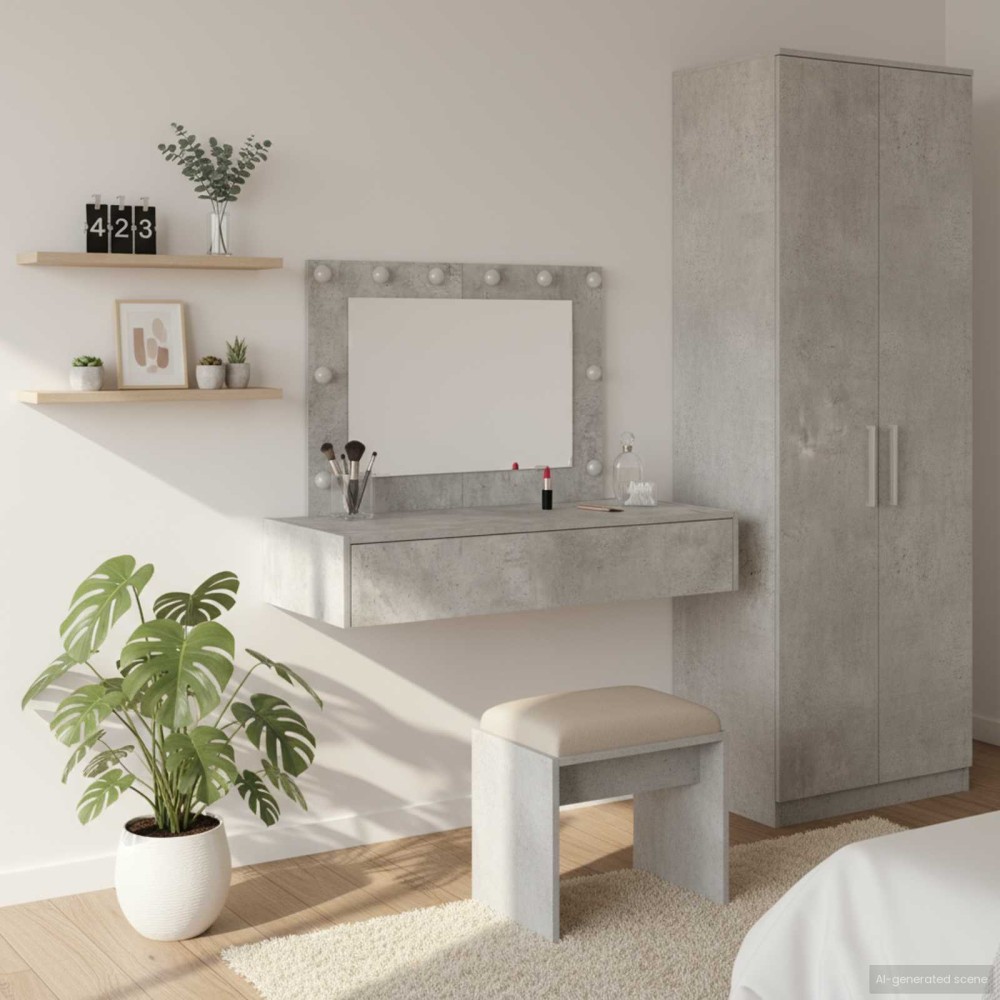 vidaXL Τραπέζι περιποίησης Γκρι 100x40x70cm Επεξεργασμένο Ξύλο
