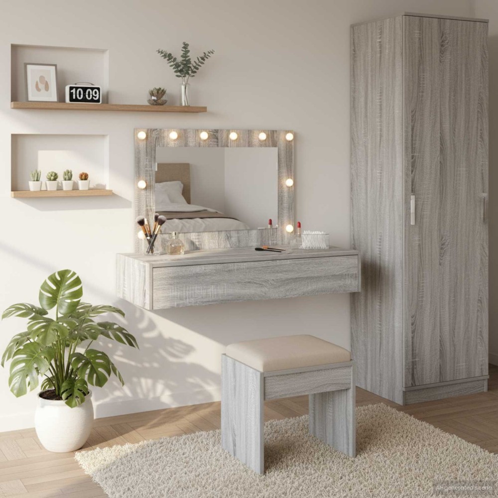 vidaXL Τραπέζι περιποίησης Γκρι 100x40x70cm Επεξεργασμένο Ξύλο