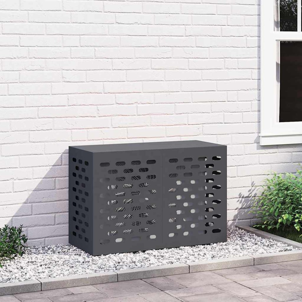 vidaXL Κάλυμμα κλιματιστικού Ανθρακί 90 x 40 x 60 εκ