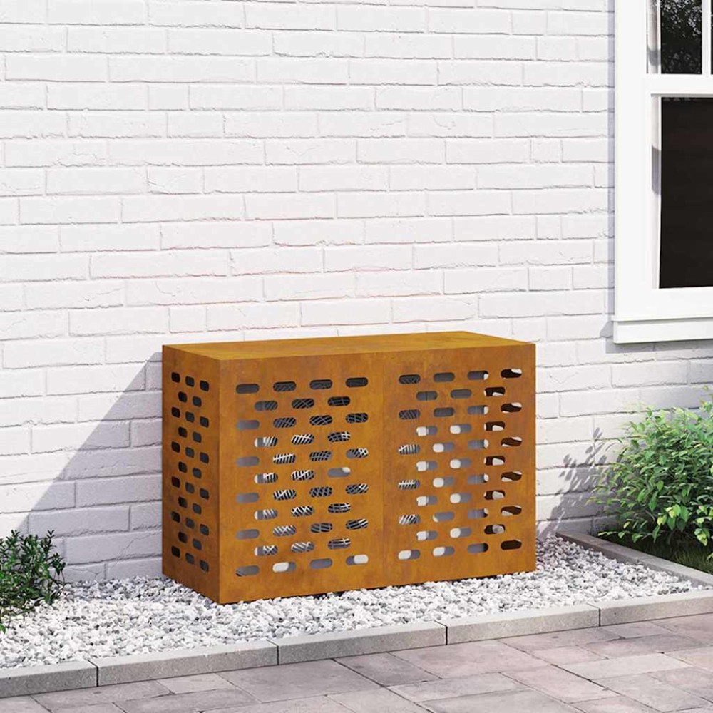 vidaXL Κάλυμμα κλιματιστικού Σκ rusty 90 x 40 x 60 εκ