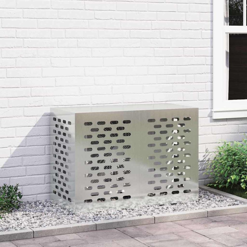 vidaXL Κάλυμμα κλιματιστικού Ασημί 100 x 50 x 70 cm