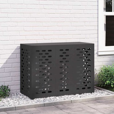 vidaXL Κάλυμμα κλιματιστικού Μαύρο 110 x 50 x 80 cm