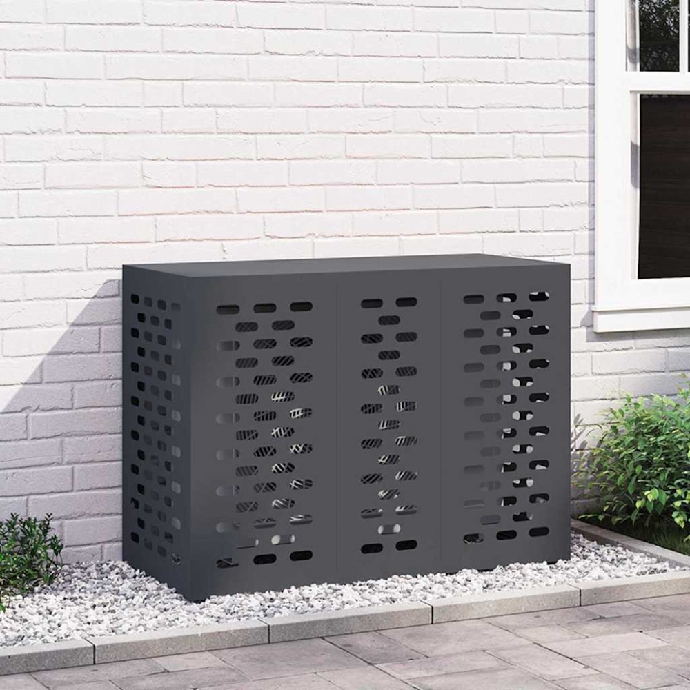 vidaXL Κάλυμμα κλιματιστικού Ανθρακί 110 x 50 x 80 cm