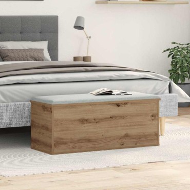 vidaXL Κουτί αποθήκευσης με αποθήκευση Artisan Oak 90x35x35cm