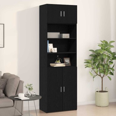 vidaXL Ντουλάπα Τοίχου Μαύρη δρυς 70x42.5x40cm 1 τεμ.