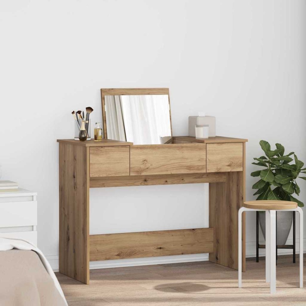 vidaXL Καλλυντικού Τραπέζι Artisan Oak 100x45x76cm