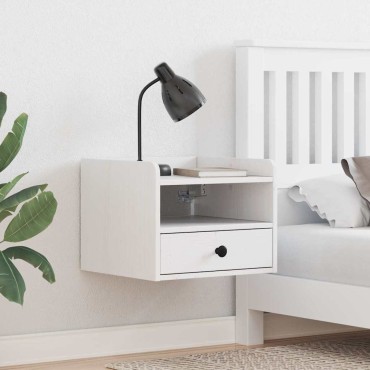 vidaXL Κομοδίνο 2 τεμ. Λευκό 38x36x29,5cm Μασίφ ξύλο πεύκου