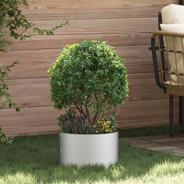 vidaXL Δακτύλιος γλάστρας Ασημί 30 x 30 x 20 cm Επικαλυμμένος Χάλυβας