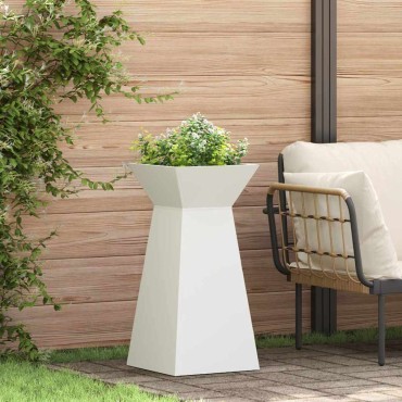 vidaXL Γλάστρα Πυλώνας 2 τμχ. Λευκό 35 x 35 x 73 εκ.