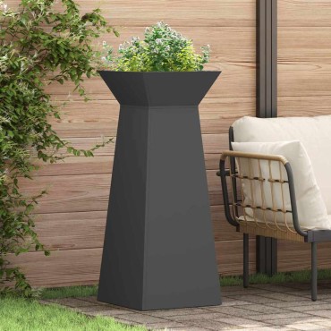 vidaXL Γλάστρα Πυλώνας Μαύρο 40 x 40 x 100 cm